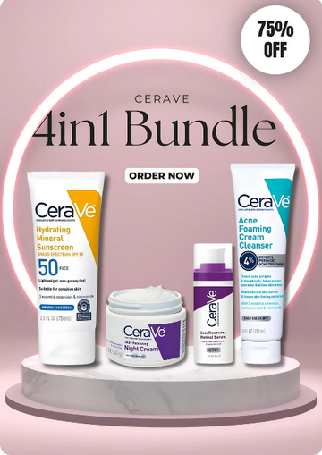 CeraVe 4-in-1 Skincare Kit | Cleanser, Moisturizer & Sunscreen Set for Hydrated, Glowing Skin 💧✨ | Dermatologist-Approved